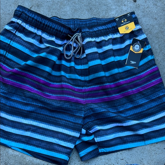Speedo Other - Speedo Striped Blue and Purple Board Shorts